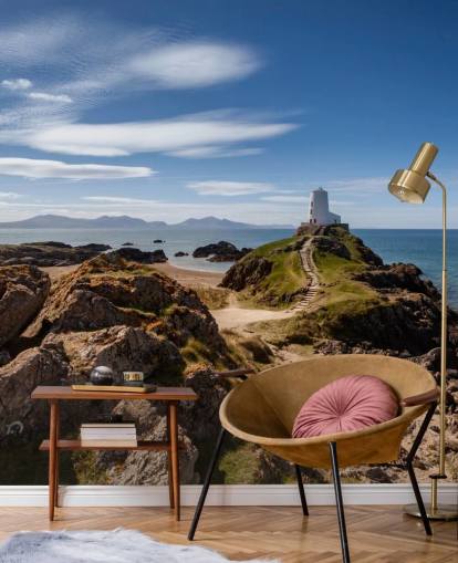 Rocky Coast en Lighthouse behang Rocky Coast en Lighthouse behang