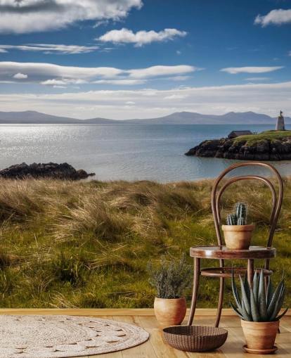 Boat on Calm Sea aside a Rural coast in Llanddwyn Boat on Calm Sea aside a Rural coast in Llanddwyn