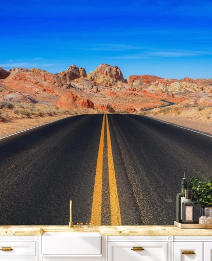 Valley of Fire Road Wall Mural Valley of Fire Road Wall Mural