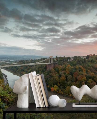 Mural de pared Otoño en el puente de Bristol Mural de pared Otoño en el puente de Bristol