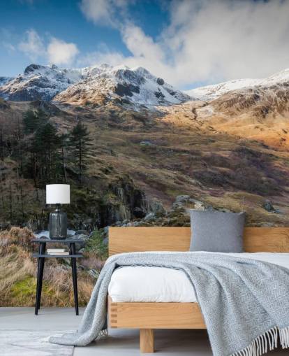 beautiful landscape wallpaper called Snow Mountains Snowdonia by Anthony Bryant Photography
