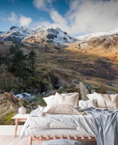 hermoso fondo de pantalla de paisajes llamado Snow Mountains Snowdonia por Anthony Bryant Photography