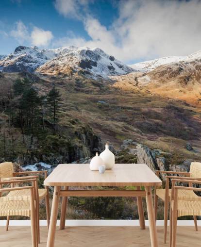 beautiful landscape wallpaper called Snow Mountains Snowdonia by Anthony Bryant Photography