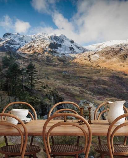 vacker landskapstapet som heter Snow Mountains Snowdonia av Anthony Bryant Photography vacker landskapstapet som heter Snow Mountains Snowdonia av Anthony Bryant Photography