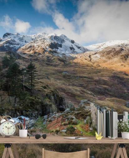 hermoso fondo de pantalla de paisajes llamado Snow Mountains Snowdonia por Anthony Bryant Photography