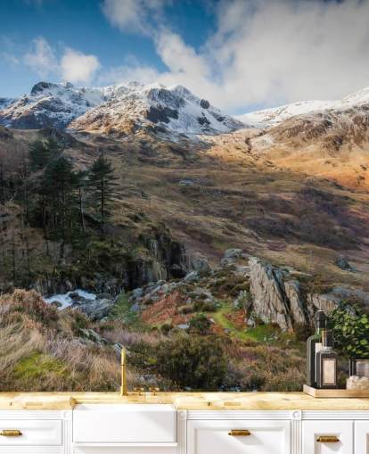 vakkert landskapstapet kalt Snow Mountains Snowdonia av Anthony Bryant Photography vakkert landskapstapet kalt Snow Mountains Snowdonia av Anthony Bryant Photography