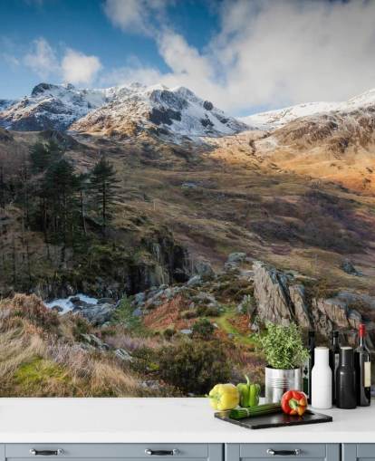 wunderschöne Landschaftstapete namens Snow Mountains Snowdonia von Anthony Bryant Photography