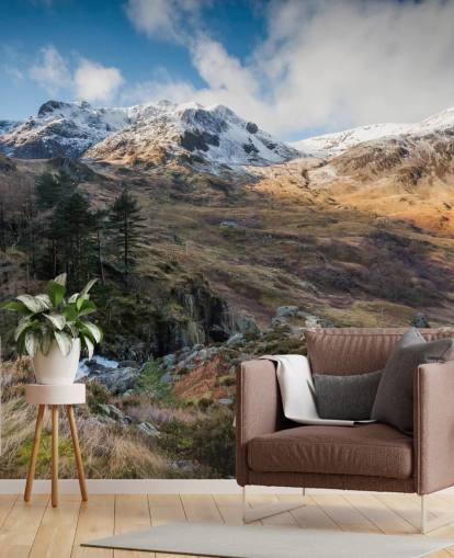 lindo papel de parede de paisagem chamado Snow Mountains Snowdonia por Anthony Bryant Photography