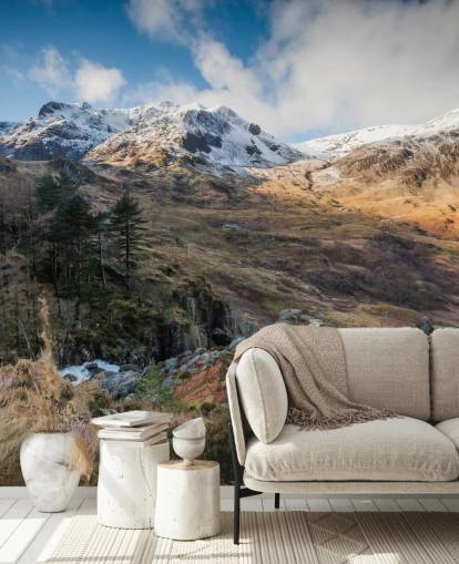 beautiful landscape wallpaper called Snow Mountains Snowdonia by Anthony Bryant Photography