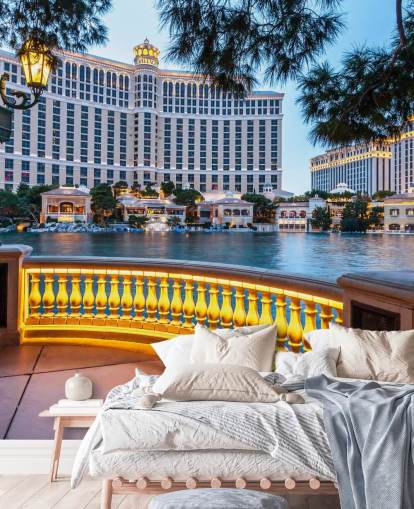 Bellagio solnedgången väggmålning