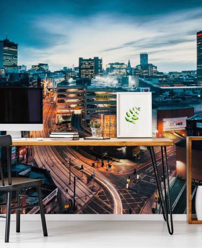 Decorazione murale con skyline di Manchester