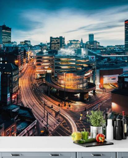 Decorazione murale con skyline di Manchester