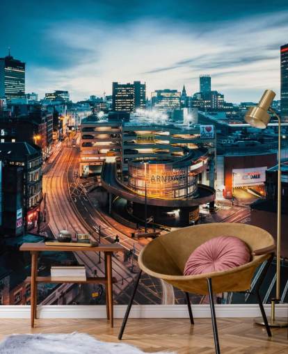 Decorazione murale con skyline di Manchester
