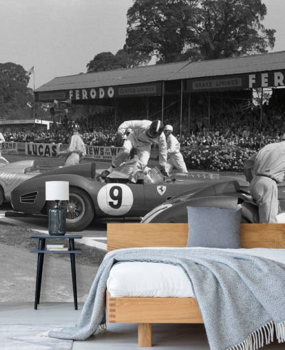 Black and White Vintage Cars Wallpaper