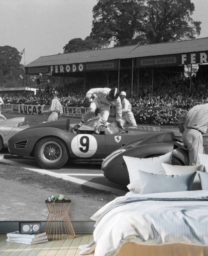 Black and White Vintage Cars Wallpaper