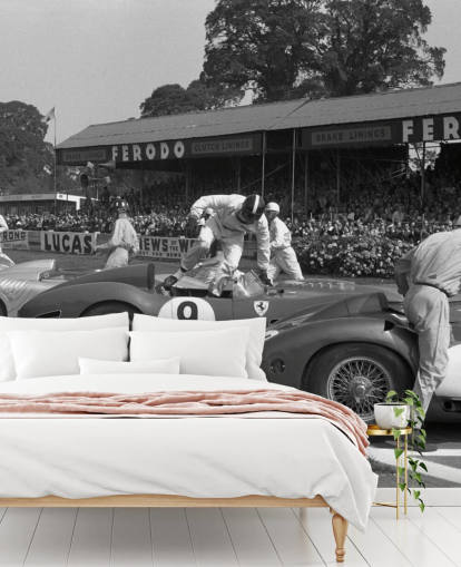 Black and White Vintage Cars Wallpaper