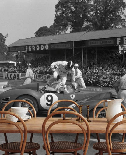 Schwarz-Weiß-Oldtimer-Tapete