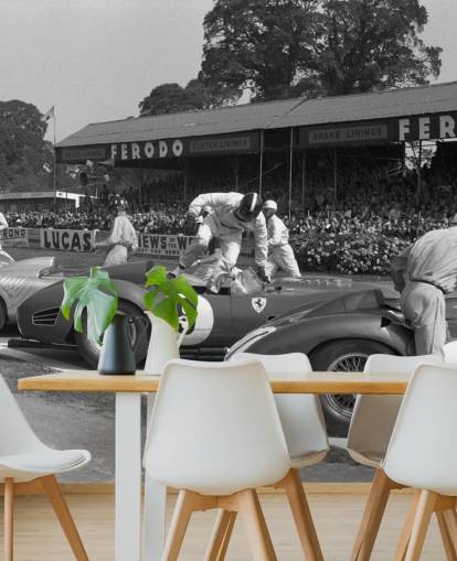 Black and White Vintage Cars Wallpaper