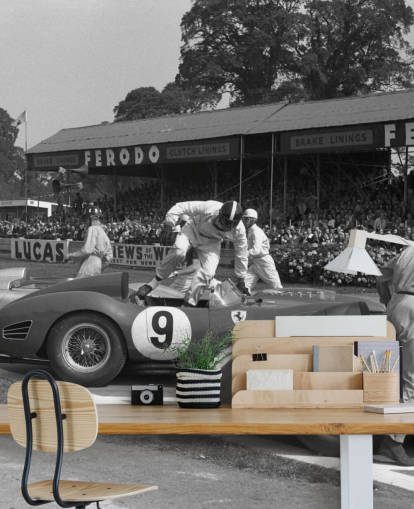 Black and White Vintage Cars Wallpaper