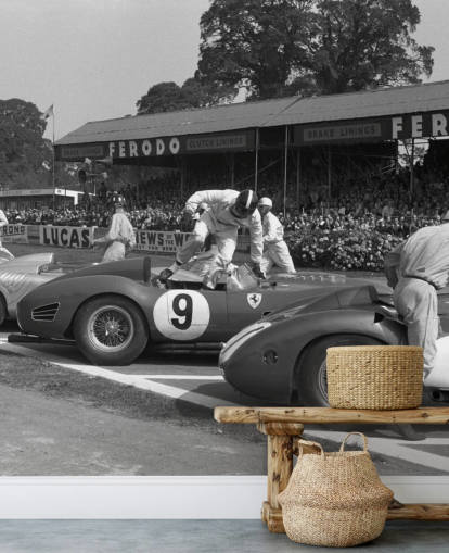 Black and White Vintage Cars Wallpaper