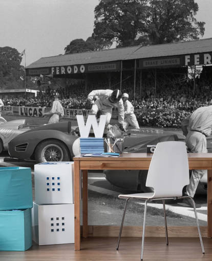 Black and White Vintage Cars Wallpaper