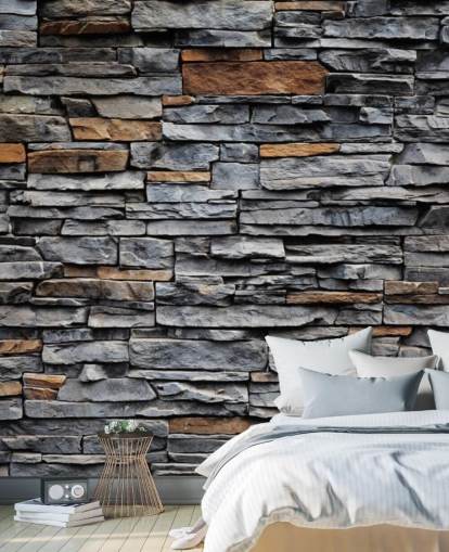 Blue and Brown Stone Wallpaper