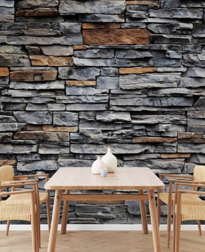 Blue and Brown Stone Wallpaper