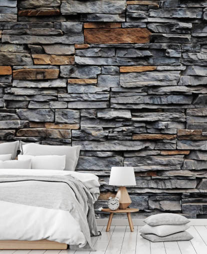 Papel de parede de pedra azul e marrom