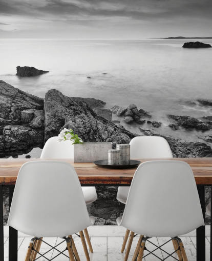 Sort og hvid kystnære tapet