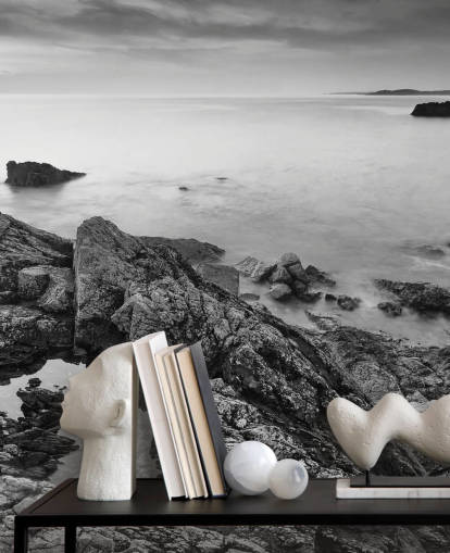 Zwart en wit kustbehang Zwart en wit kustbehang