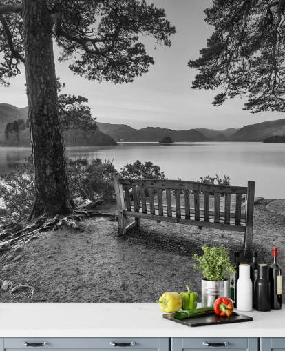 Schwarzweißer See Fototapete