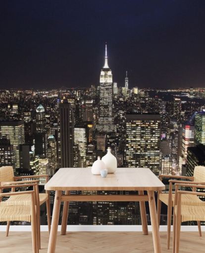 Empire State Building at Night Wall Mural