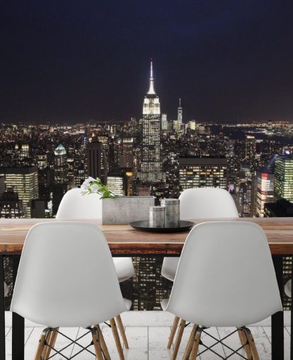 Empire State Building bei Nacht Wandgemälde