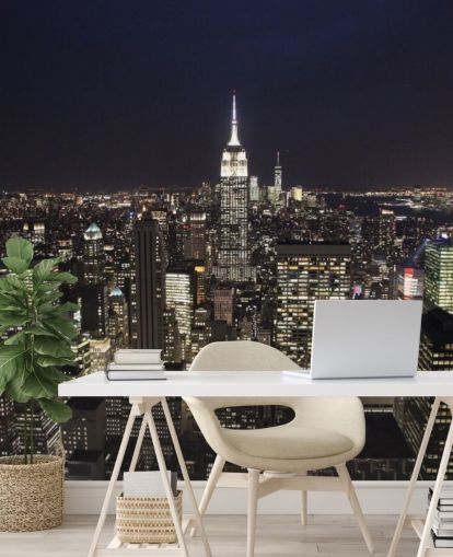 Empire State Building at Night Wall Mural Empire State Building at Night Wall Mural