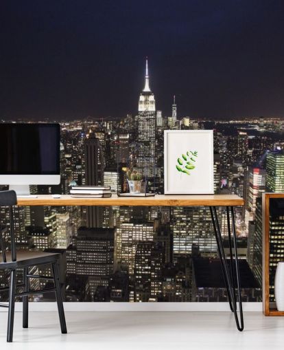 Empire State Building bei Nacht Wandgemälde