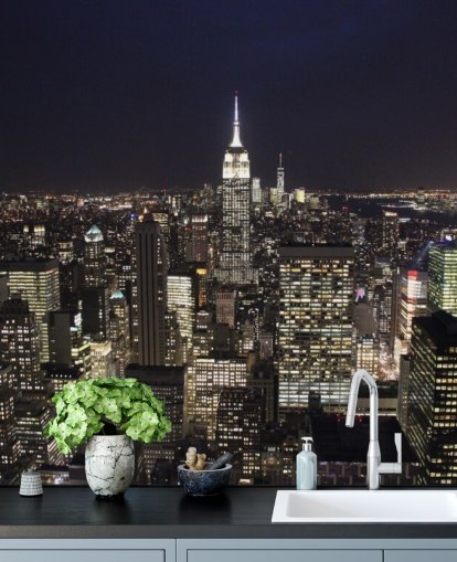 Empire State Building bei Nacht Wandgemälde