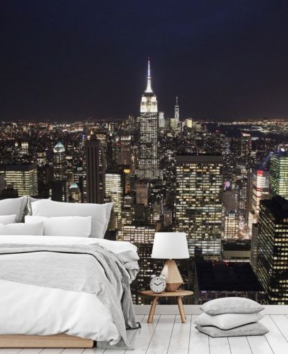 Empire State Building at Night Wall Mural