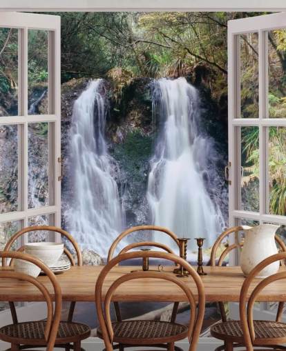 Waterfall Window View Wallpaper Waterfall Window View Wallpaper