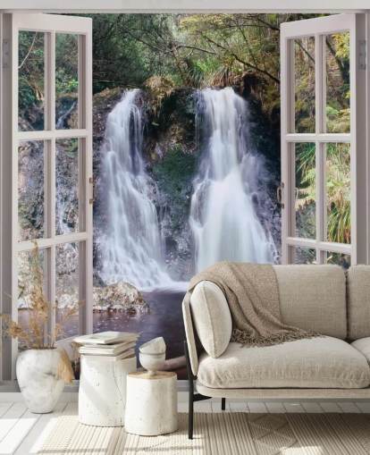 Wasserfall Fensteransicht Wallpaper