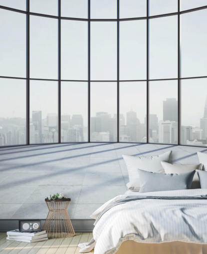 monochrome toned circular 3D window wallpaper monochrome toned circular 3D window wallpaper