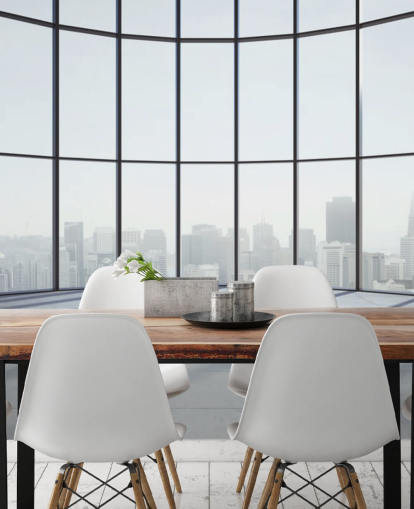 monochrome toned circular 3D window wallpaper monochrome toned circular 3D window wallpaper