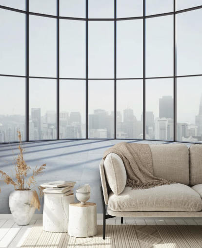 monochrome toned circular 3D window wallpaper monochrome toned circular 3D window wallpaper