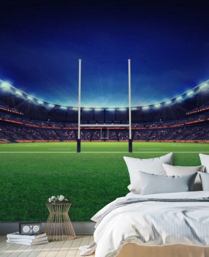 Terrain de rugby en soirée Papier peint Rugby Terrain de rugby en soirée Papier peint Rugby