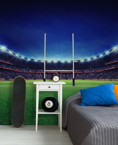 Terrain de rugby en soirée Papier peint Rugby Terrain de rugby en soirée Papier peint Rugby