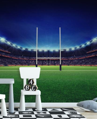 Campo da rugby di notte Carta da parati Rugby