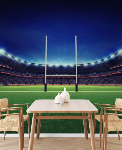 Campo de rúgbi à noite Papel de parede de rugby Campo de rúgbi à noite Papel de parede de rugby