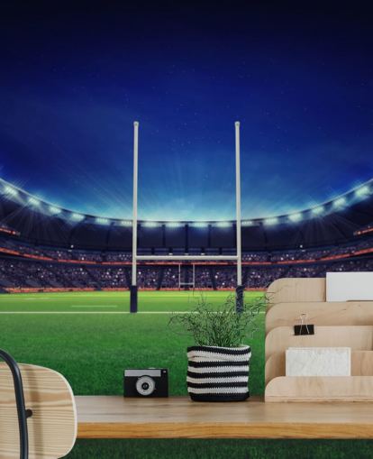 Rugby-kenttä yöllä Rugby Taustakuva