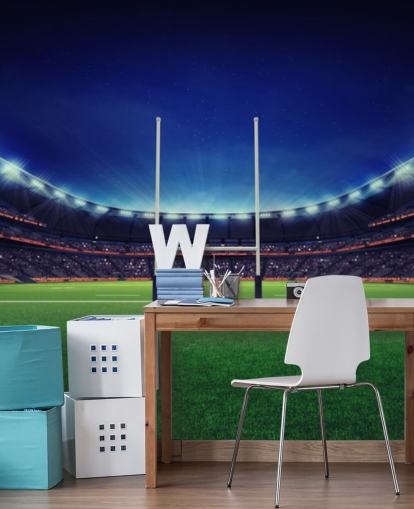 Rugbybane om natten Rugby Baggrund Rugbybane om natten Rugby Baggrund