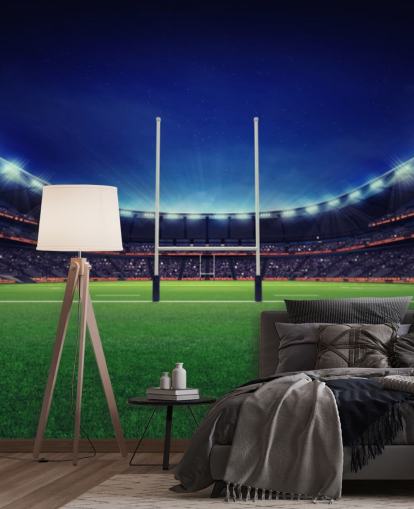 Campo de rugby por la noche Fondo de pantalla de rugby
