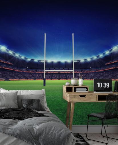 Campo de rúgbi à noite Papel de parede de rugby